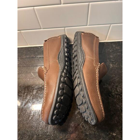 Clarks Oswick Plain Men’s Leather Slip on Driving Shoes‎ Career Brown Size 9.5 - Picture 6 of 10